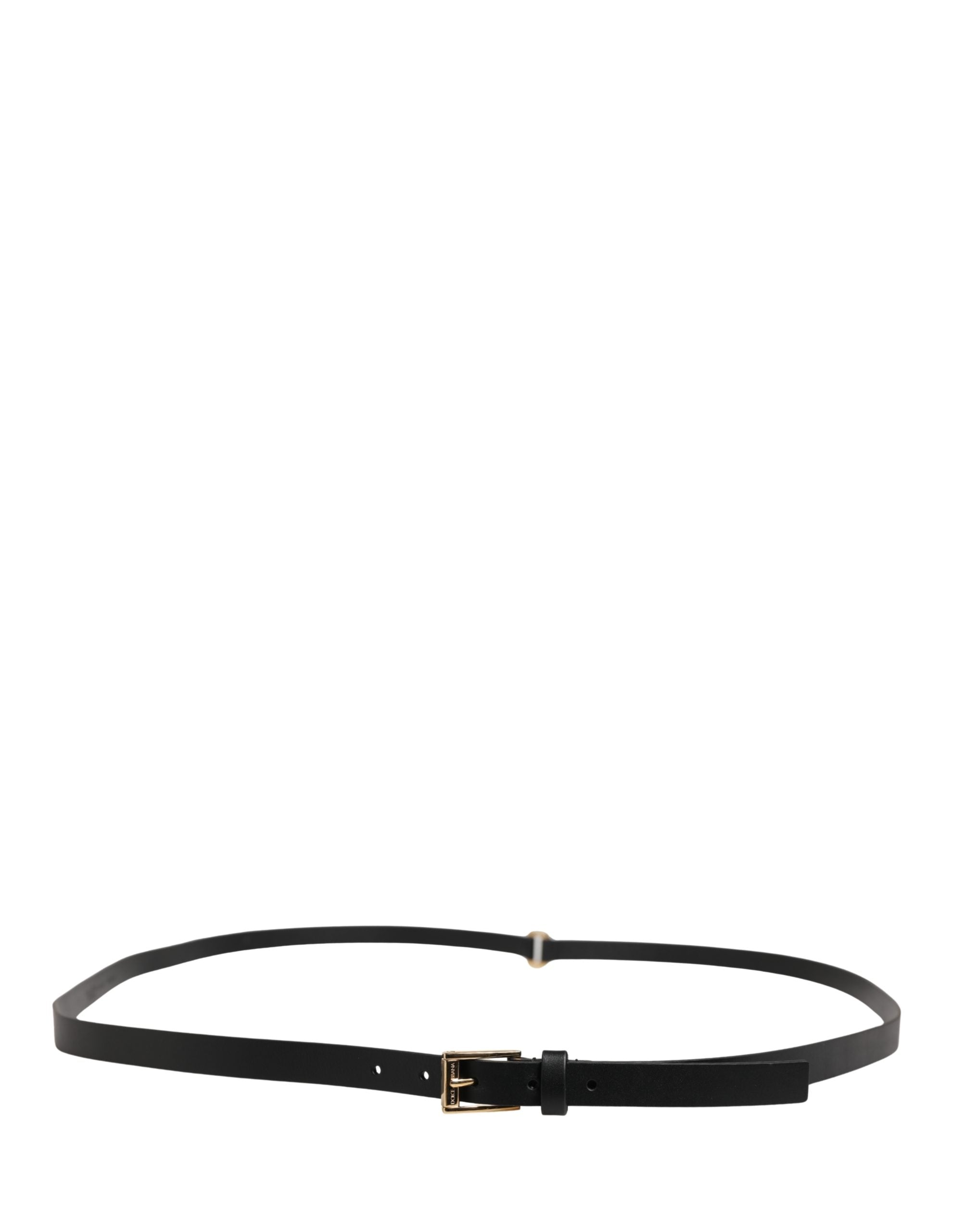 Dolce & Gabbana Men Black Leather Classic Metal Buckle Belt - view 3