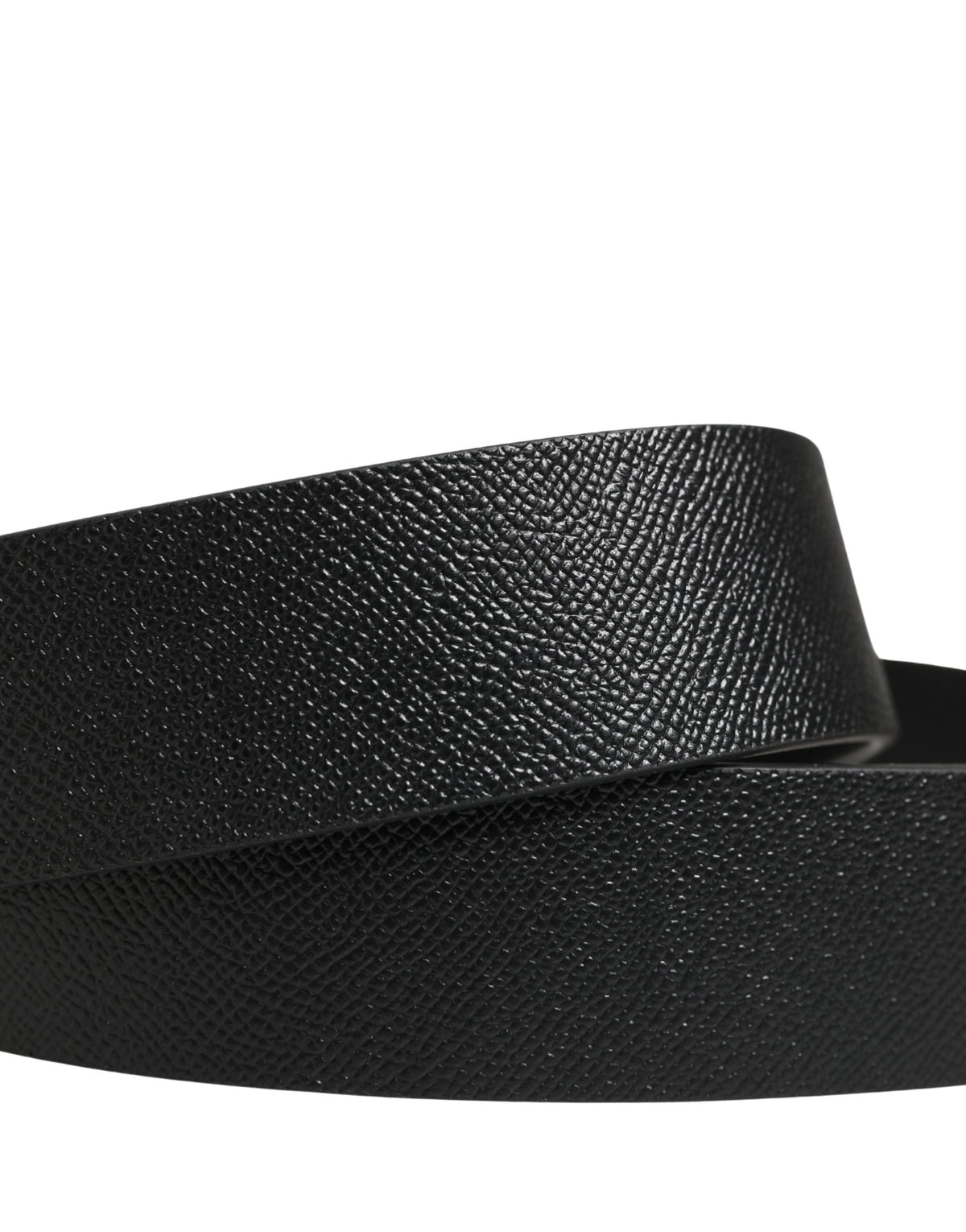Dolce & Gabbana Men Black Leather DG Logo Metal Buckle Belt - view 5