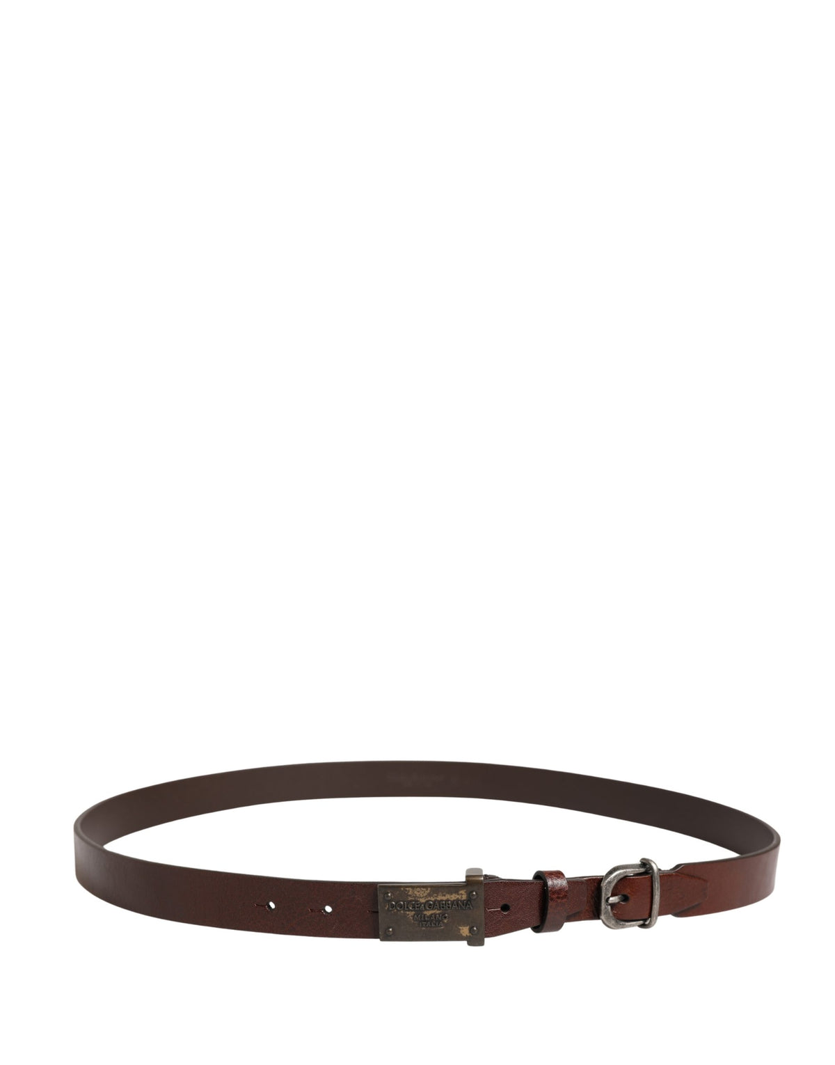 Dolce & Gabbana Men Brown Classic Leather Logo Buckle Belt - view 3