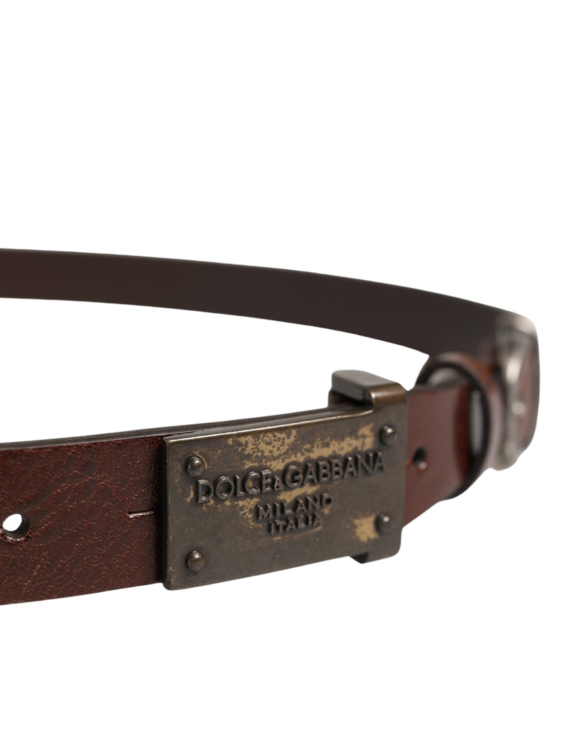 Dolce & Gabbana Men Brown Classic Leather Logo Buckle Belt - view 4