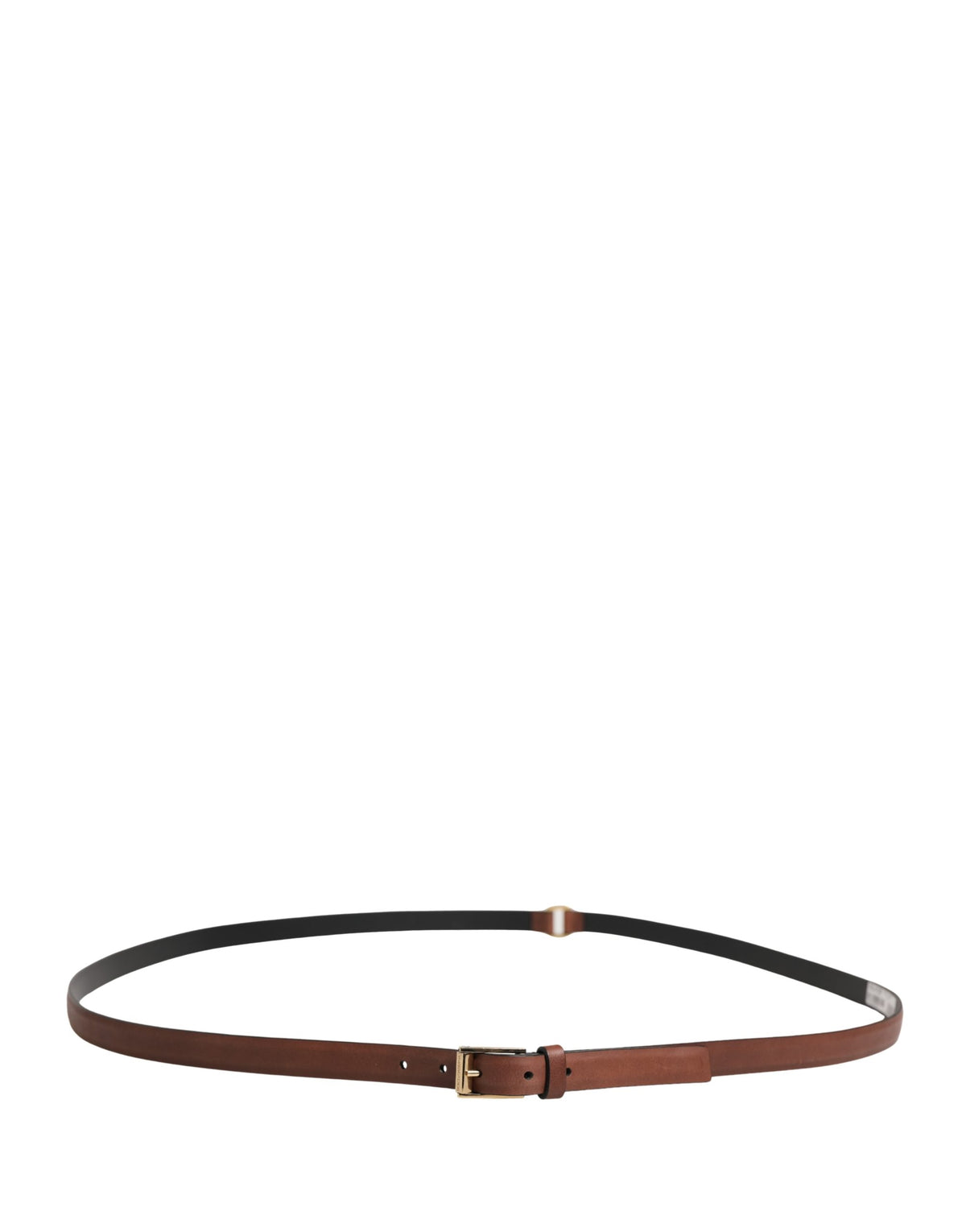 Dolce & Gabbana Men Brown Leather Classic Metal Buckle Belt - view 3