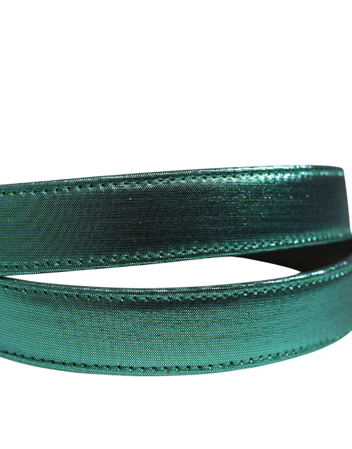 Dolce & Gabbana Men Green Lurex Polyester Metal Buckle Belt - view 5