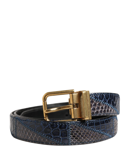 Dolce & Gabbana Men Multicolor Leather Metal Buckle Belt - YSONA