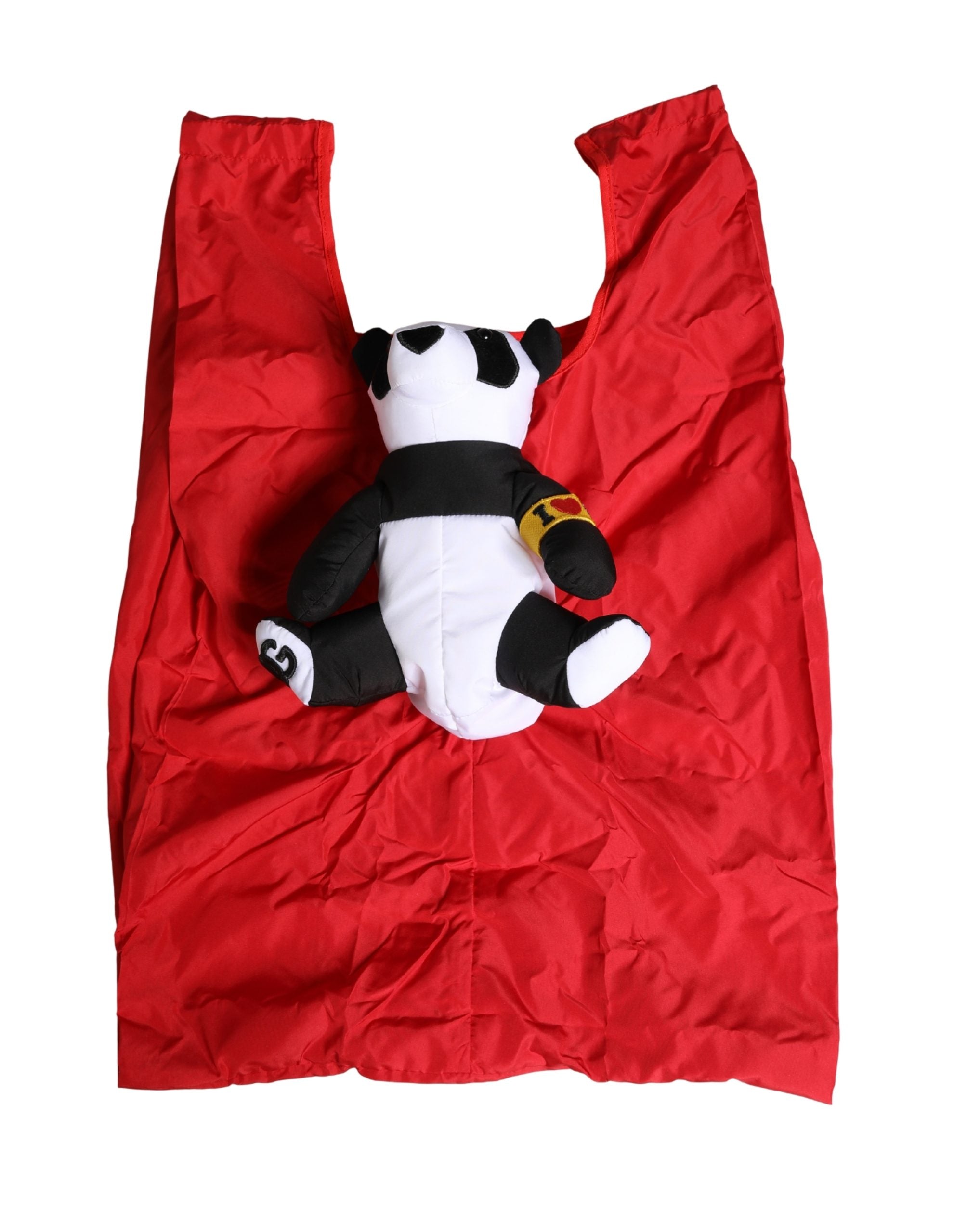 Dolce & Gabbana Men Red Polyester Panda Stuffed Ecobag Tote Borse Bag - view 2