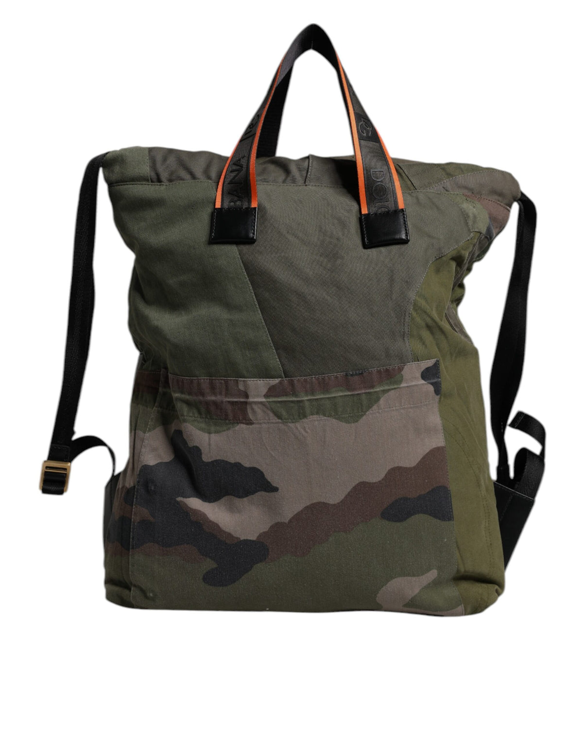 Dolce & Gabbana Military Green Patchwork Rucksack Backpack Bag - view 4