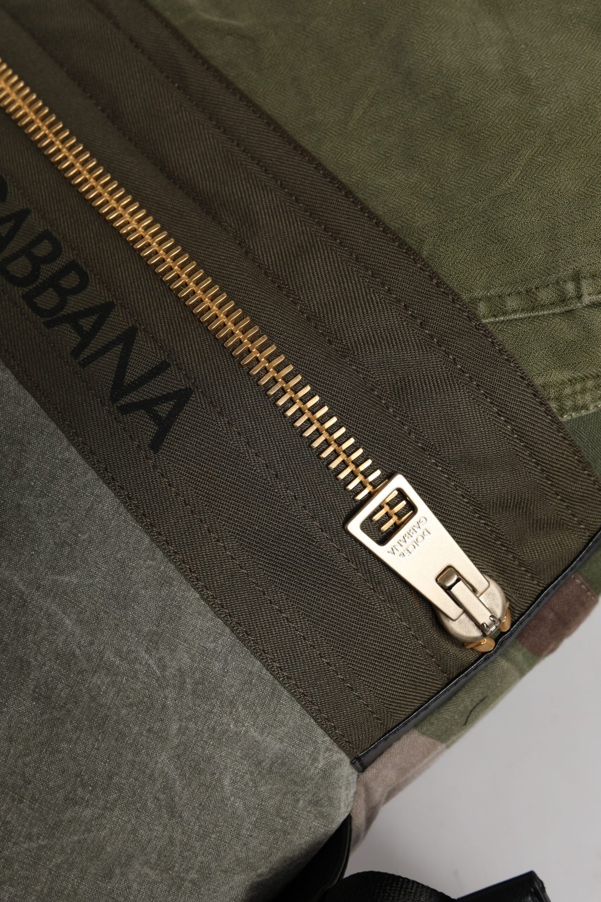 Dolce & Gabbana Military Green Patchwork Rucksack Backpack Bag - view 5