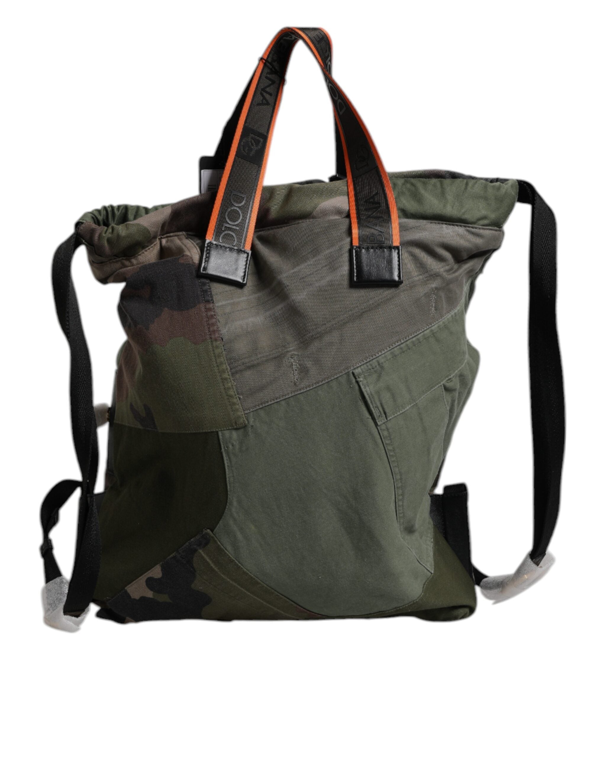 Dolce & Gabbana Military Green Patchwork Rucksack Backpack Bag - view 5