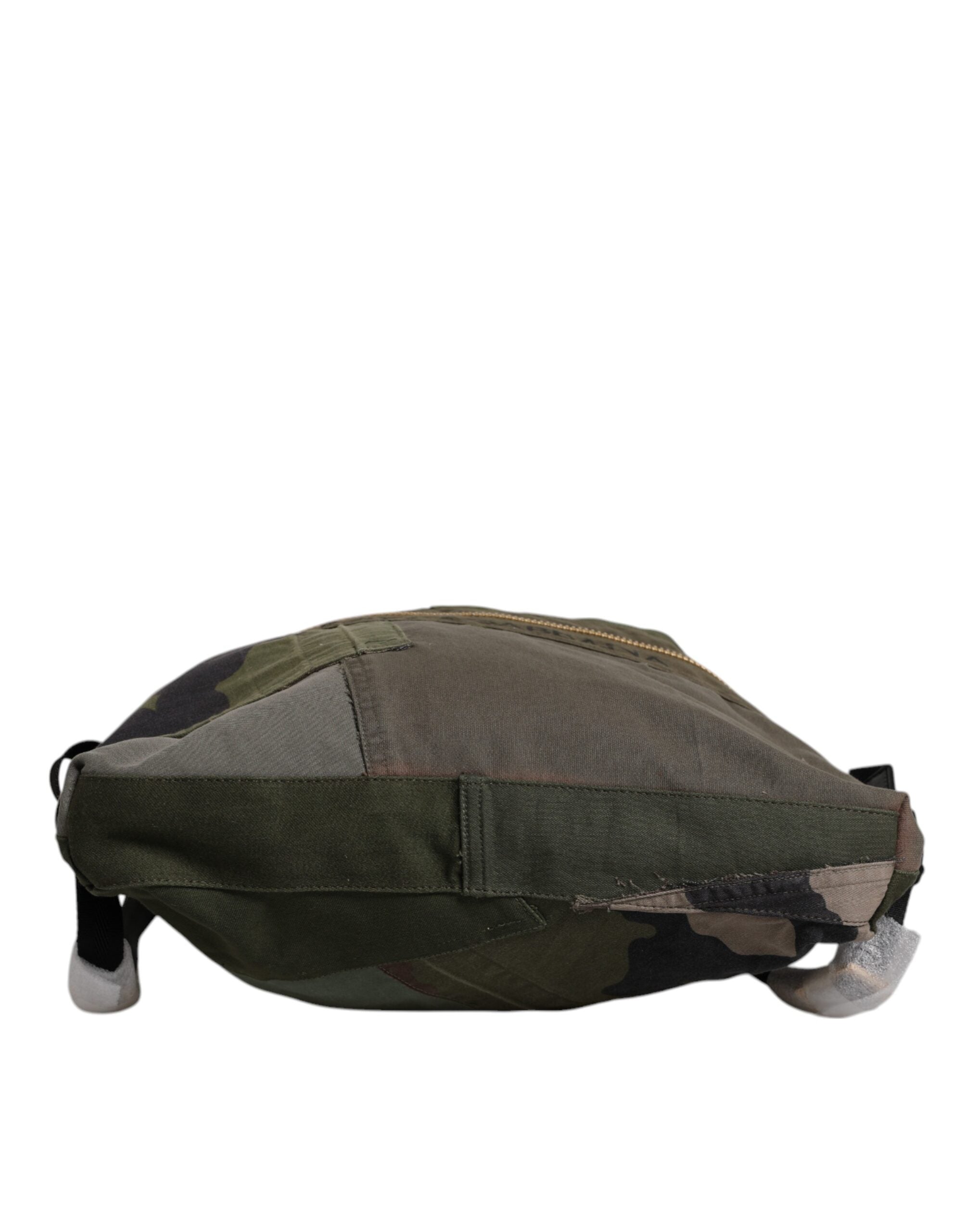 Dolce & Gabbana Military Green Patchwork Rucksack Backpack Bag - view 3