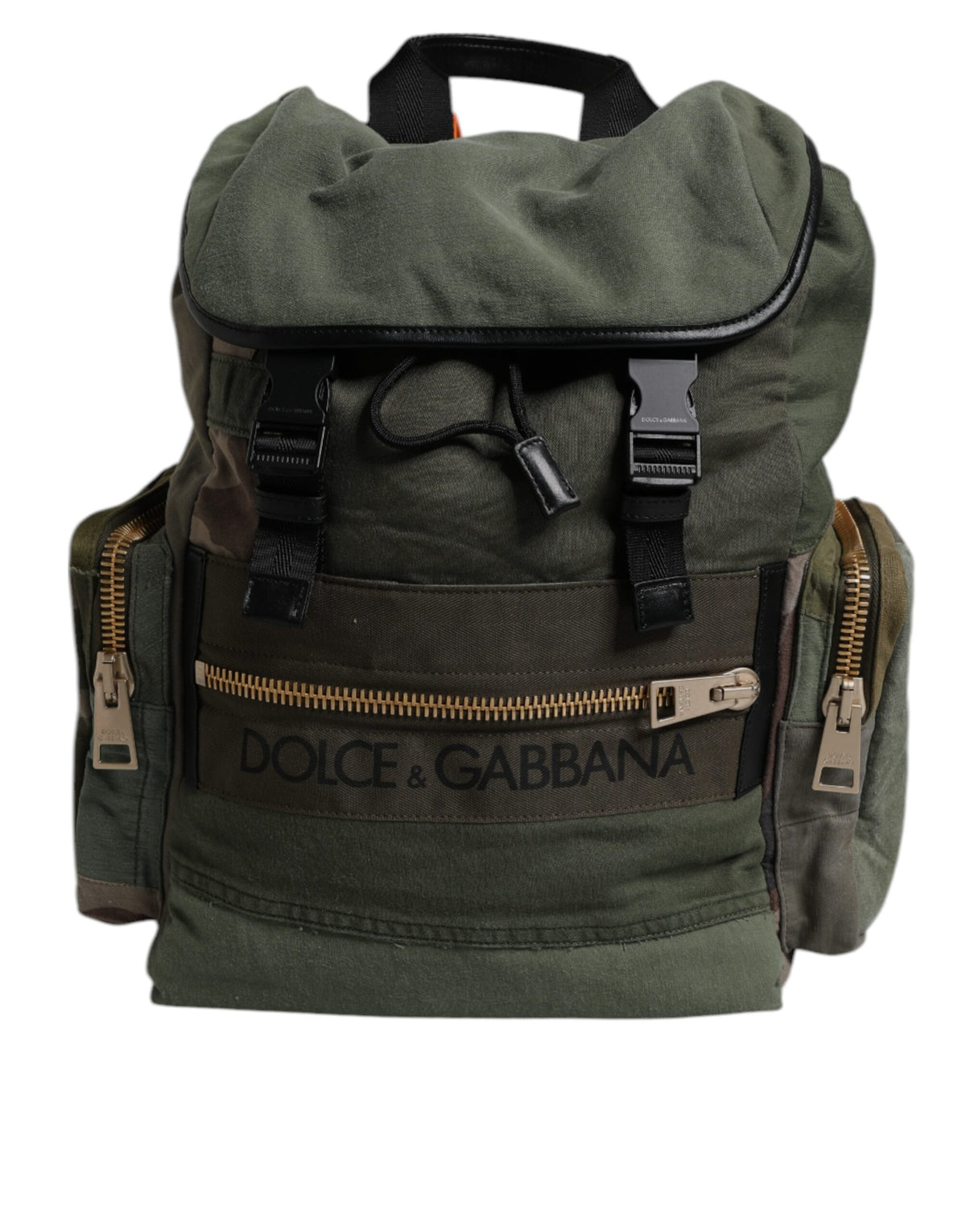 Dolce & Gabbana Military Green Patchwork Travel Backpack Bag - view 5