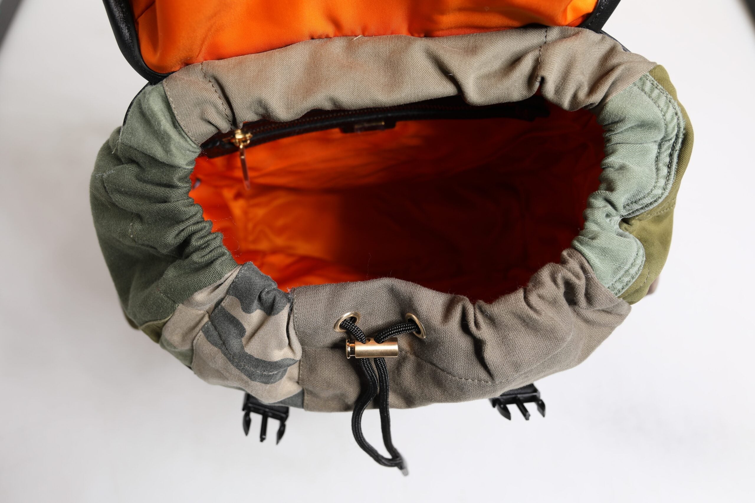 Dolce & Gabbana Military Green Patchwork Travel Backpack Bag - view 4