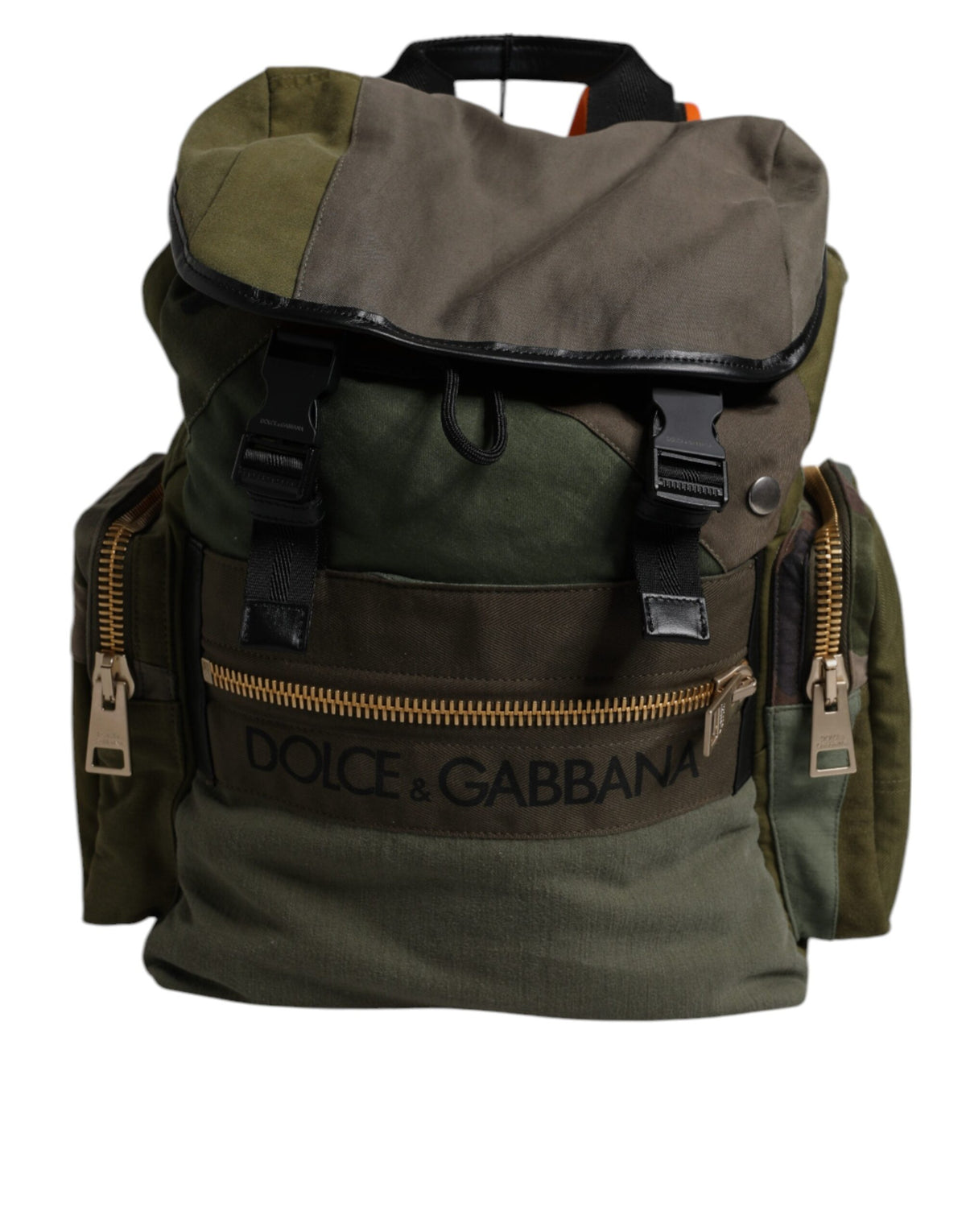Dolce & Gabbana Military Green Patchwork Travel Backpack Bag - view 5