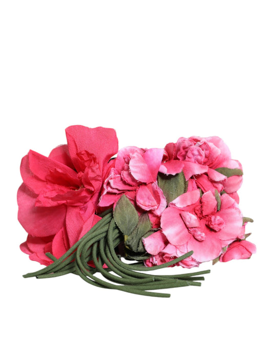 Dolce & Gabbana Multicolor Floral Applique Detail Tie Belt - YSONA