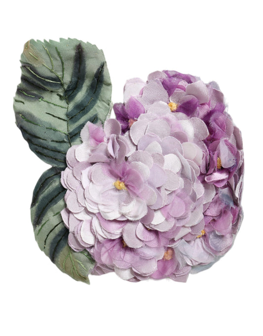 Dolce & Gabbana Multicolor Hydrangea Gold Brass Pin Brooch - YSONA