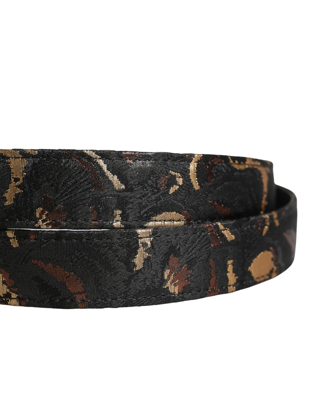 Dolce & Gabbana Multicolor Jacquard Silver Metal Buckle Belt - view 5