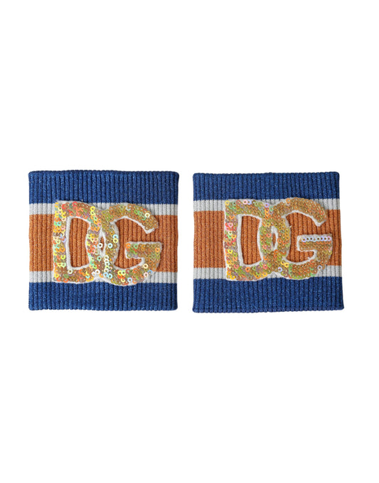 Dolce & Gabbana Multicolor Logo Sequin Viscose Wristband - YSONA