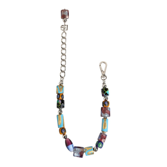 Dolce & Gabbana Multicolor Murano Glass Beads Brass Zamak Necklace - YSONA