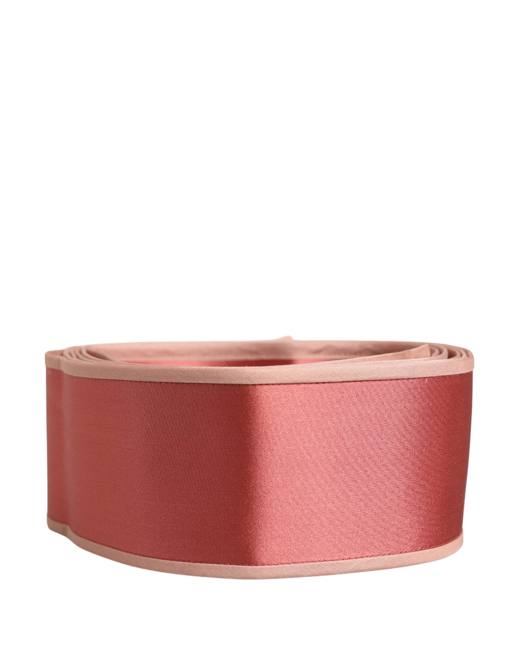 Dolce & Gabbana Pink Silk Satin Waist Women Cintura Belt - view 2
