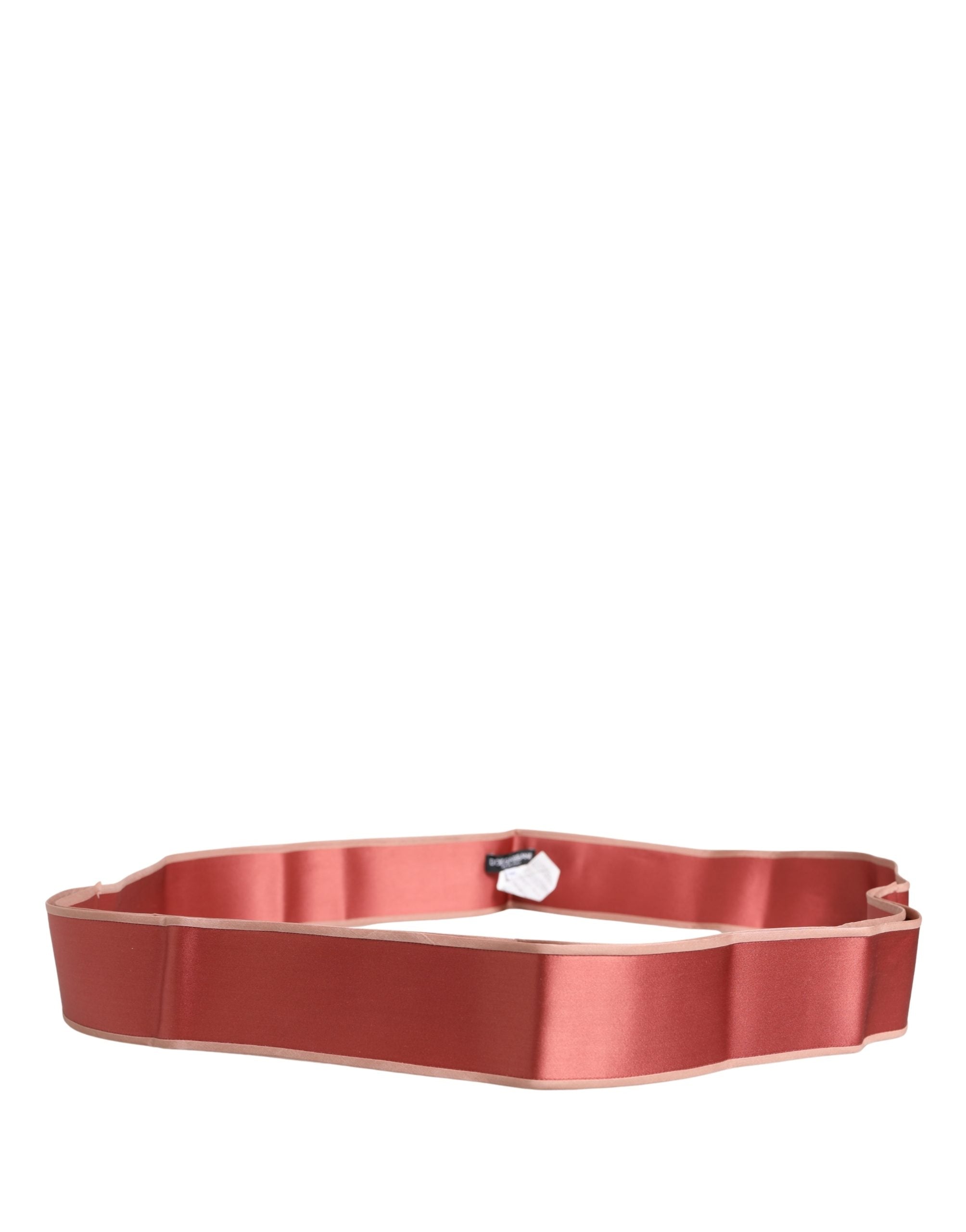Dolce & Gabbana Pink Silk Satin Waist Women Cintura Belt - view 5
