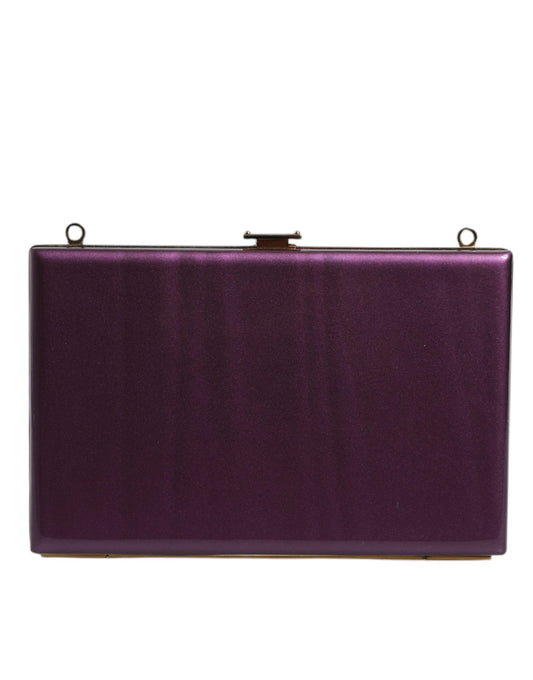 Dolce & Gabbana Purple Leather Clutch Evening Crossbody Bag - YSONA