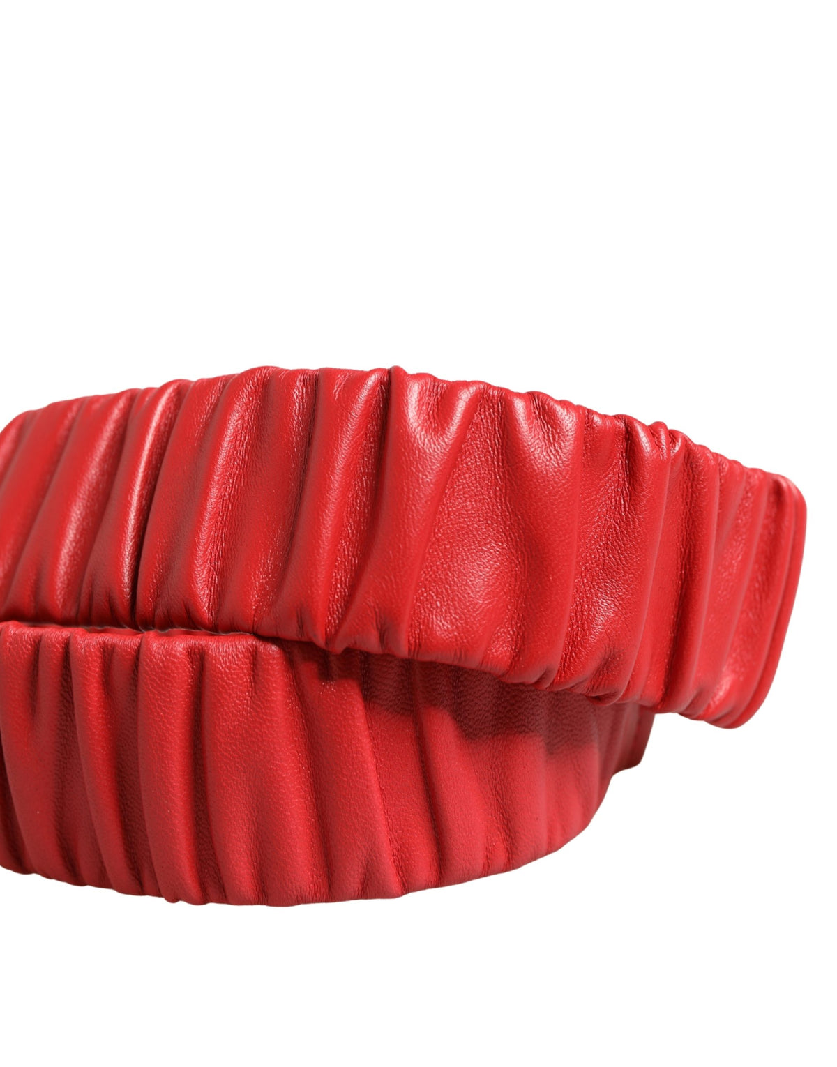 Dolce & Gabbana Red Leather Gold Heart Metal Buckle Belt - view 5