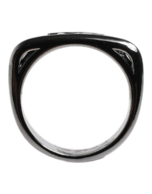 Dolce & Gabbana Silver Tone Brass Anello DG Logo Ring - YSONA