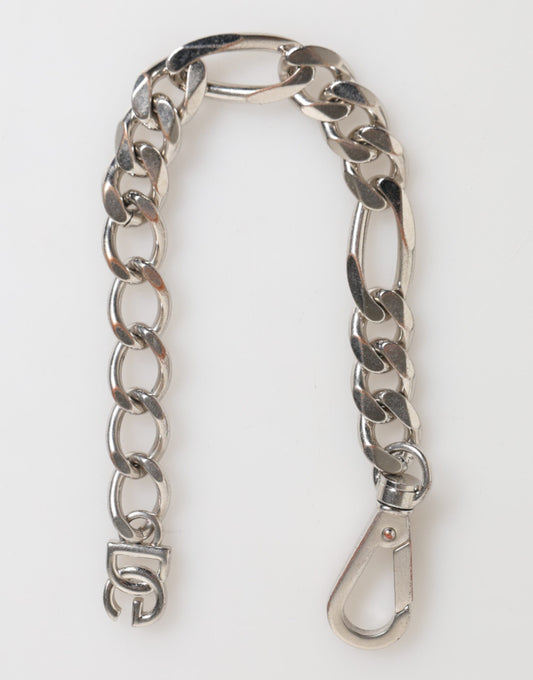 Dolce & Gabbana Silver Tone Brass Chain Lobster Clasp DG Logo Bracelet - YSONA