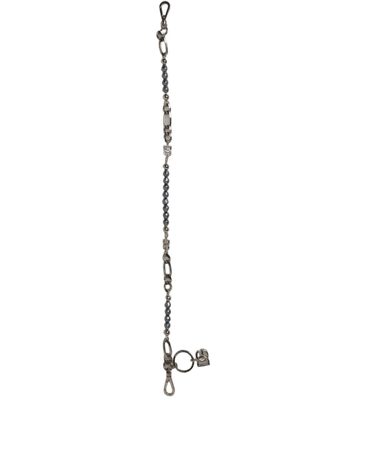 Dolce & Gabbana Silver Tone Chain Signature DG Logo Pendant Necklace - YSONA