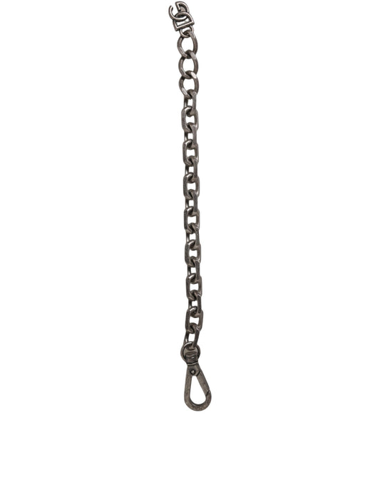 Dolce & Gabbana Silver Tone Heavy Chain Link Signature DG Logo Bracelet - YSONA