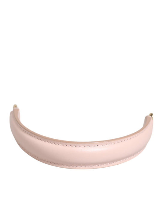 Dolce & Gabbana Strap Pink Leather Gold Tone Big Bag Handle Shoulder Strap - YSONA