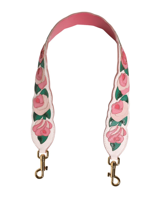 Dolce & Gabbana Strap White Floral Calf Leather Bag Accessory Shoulder - YSONA