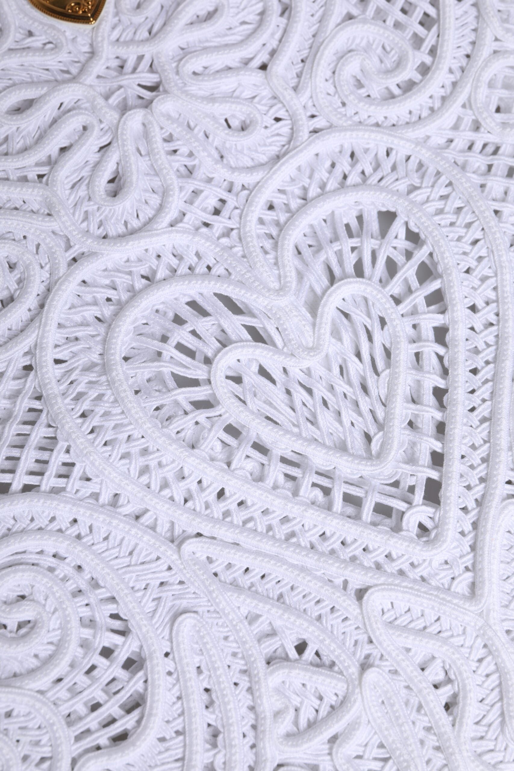 Dolce & Gabbana White Cordonetto Lace Beatrice Tote Shopping Bag - view 5