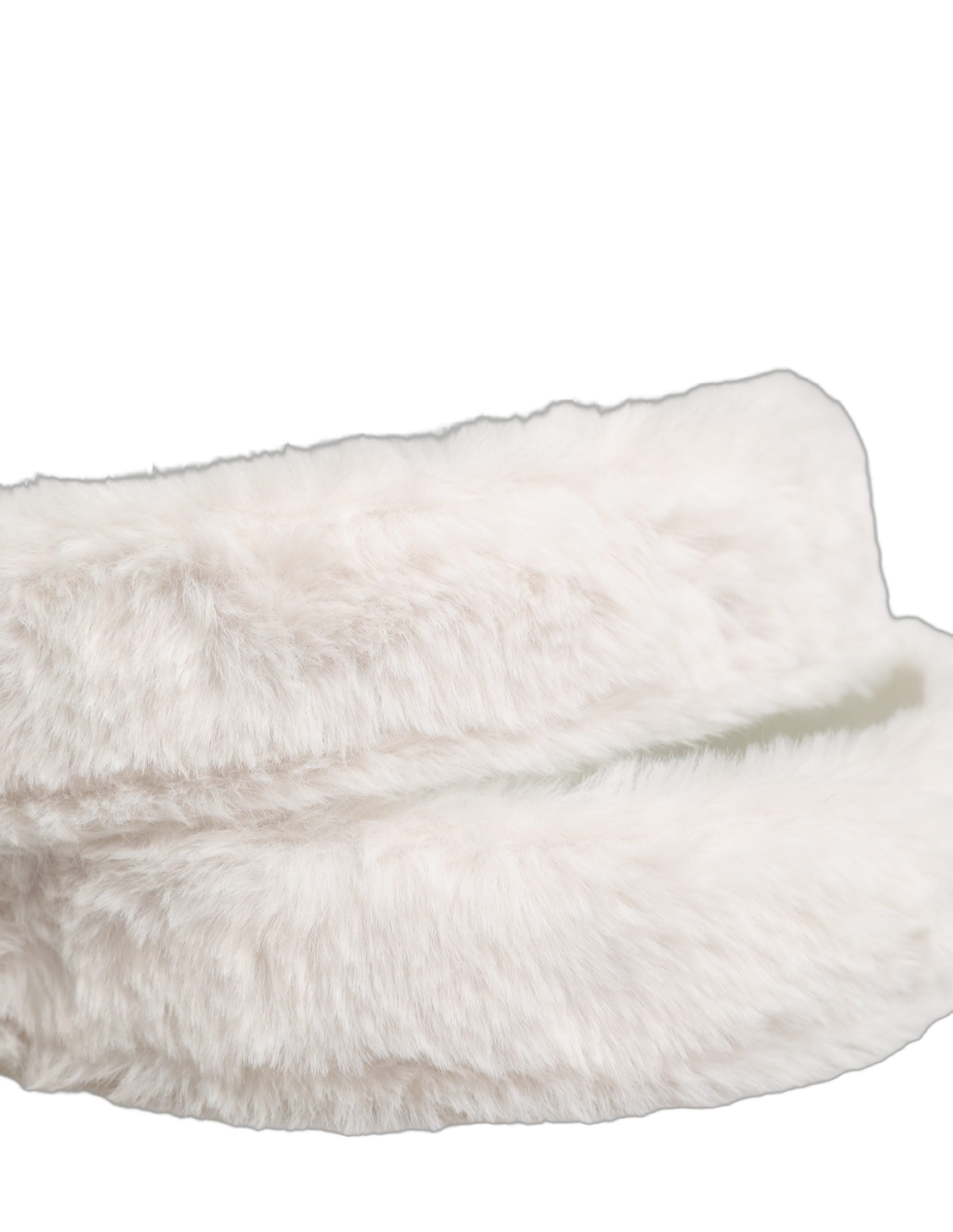 Dolce & Gabbana White Fleece Silver DG Logo Metal Buckle Belt - YSONA