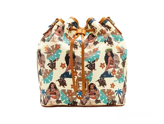 Dooney & Bourke Disney Medium Moana Coated Cotton Bucket Crossbody Bag