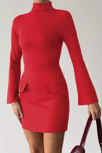 YSONA Long-Sleeve Mini Dress with Flap Pockets — styling view | Women's Dress | Shop YSONA