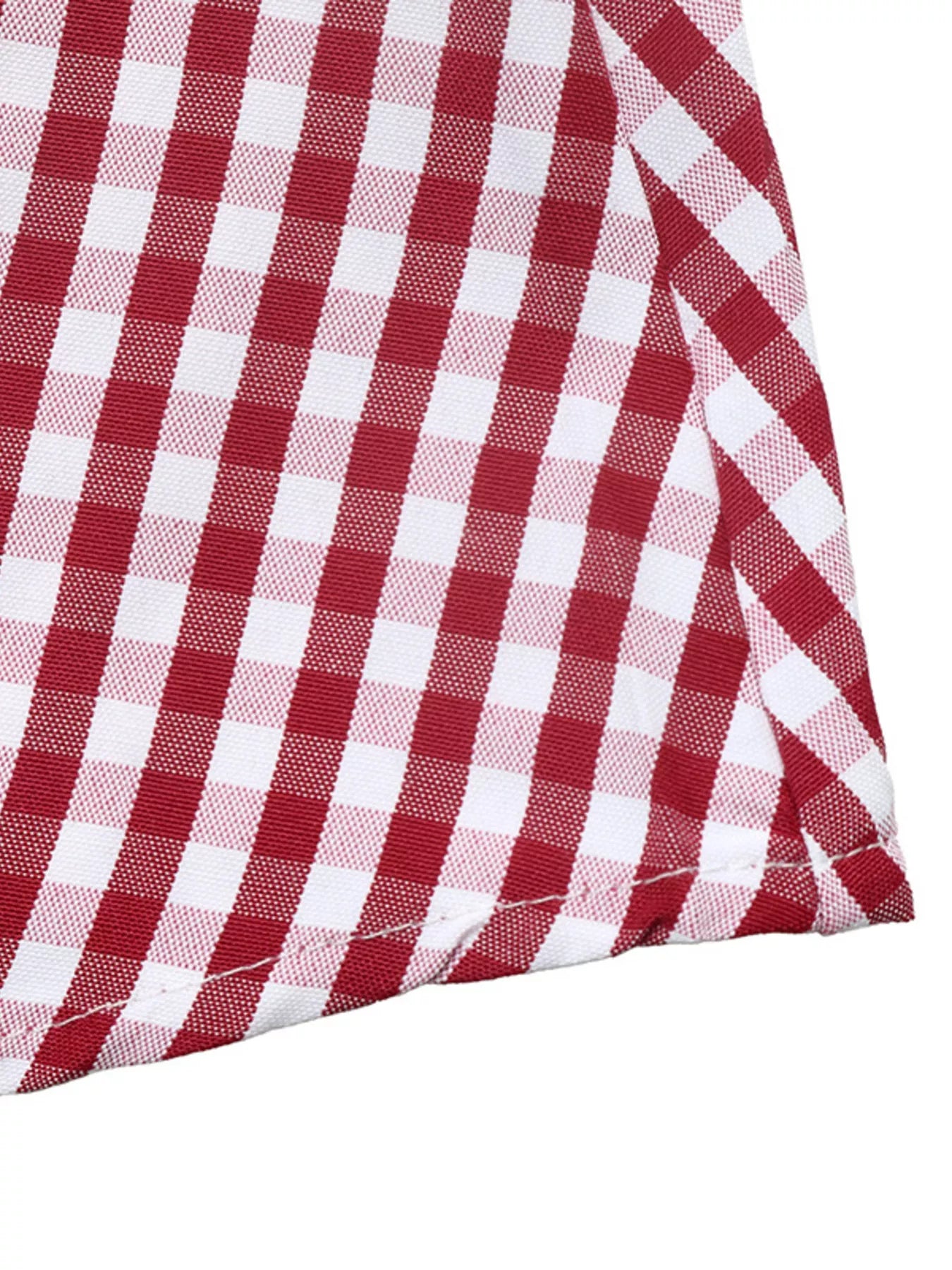 YSONA Backless Plaid Long Sleeve Dress — fabric detail | Women's Dress | Shop YSONA