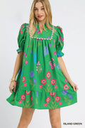 YSONA Umgee Multi Flower Print V-Neck Dress — front view | Women's Dress | Shop YSONA