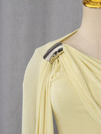 YSONA One-Shoulder Draped Maxi Dress — styling view | Women's Dress | Shop YSONA
