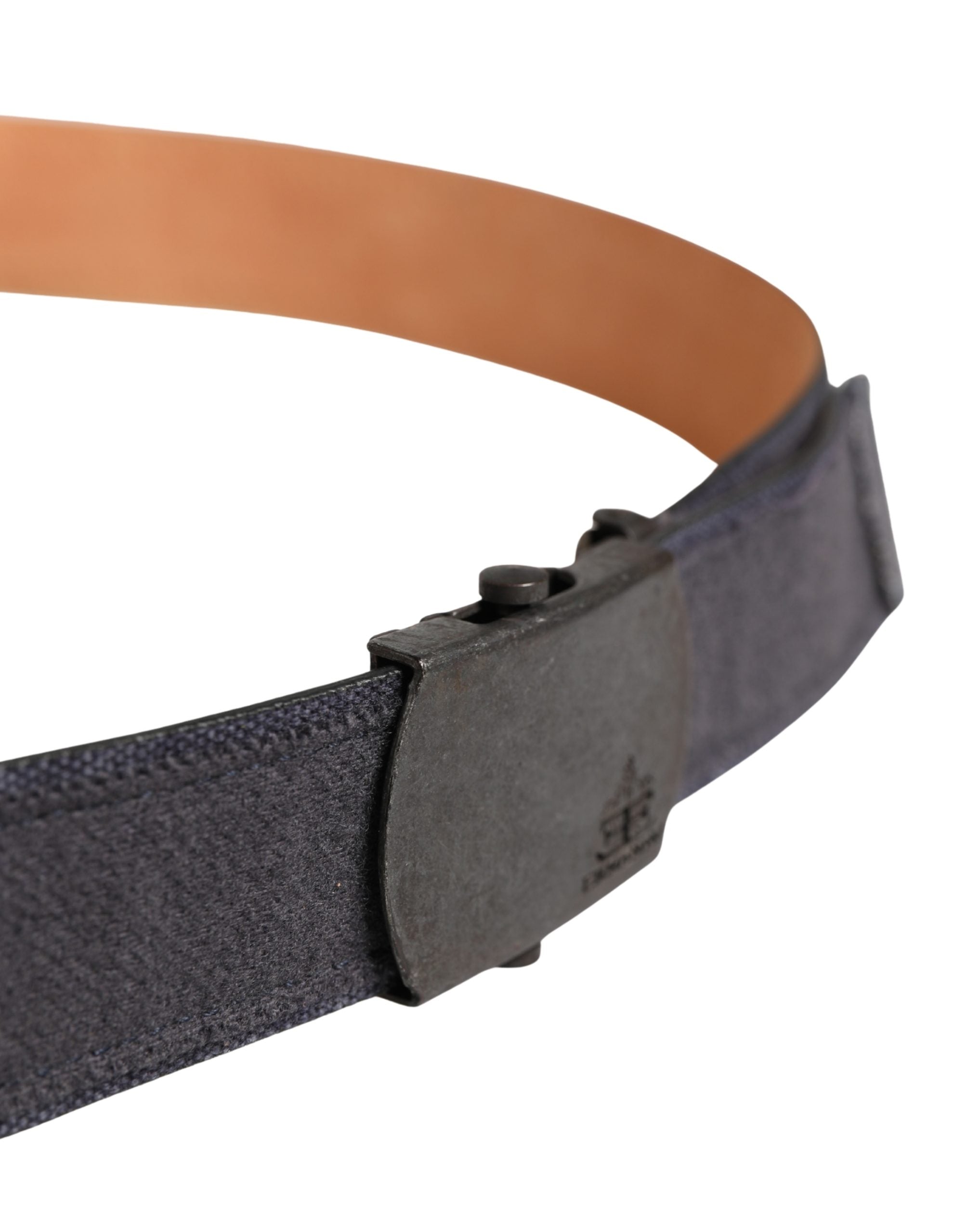 Ermanno Scervino Black Wool Cotton Logo Metal Buckle Belt - view 4