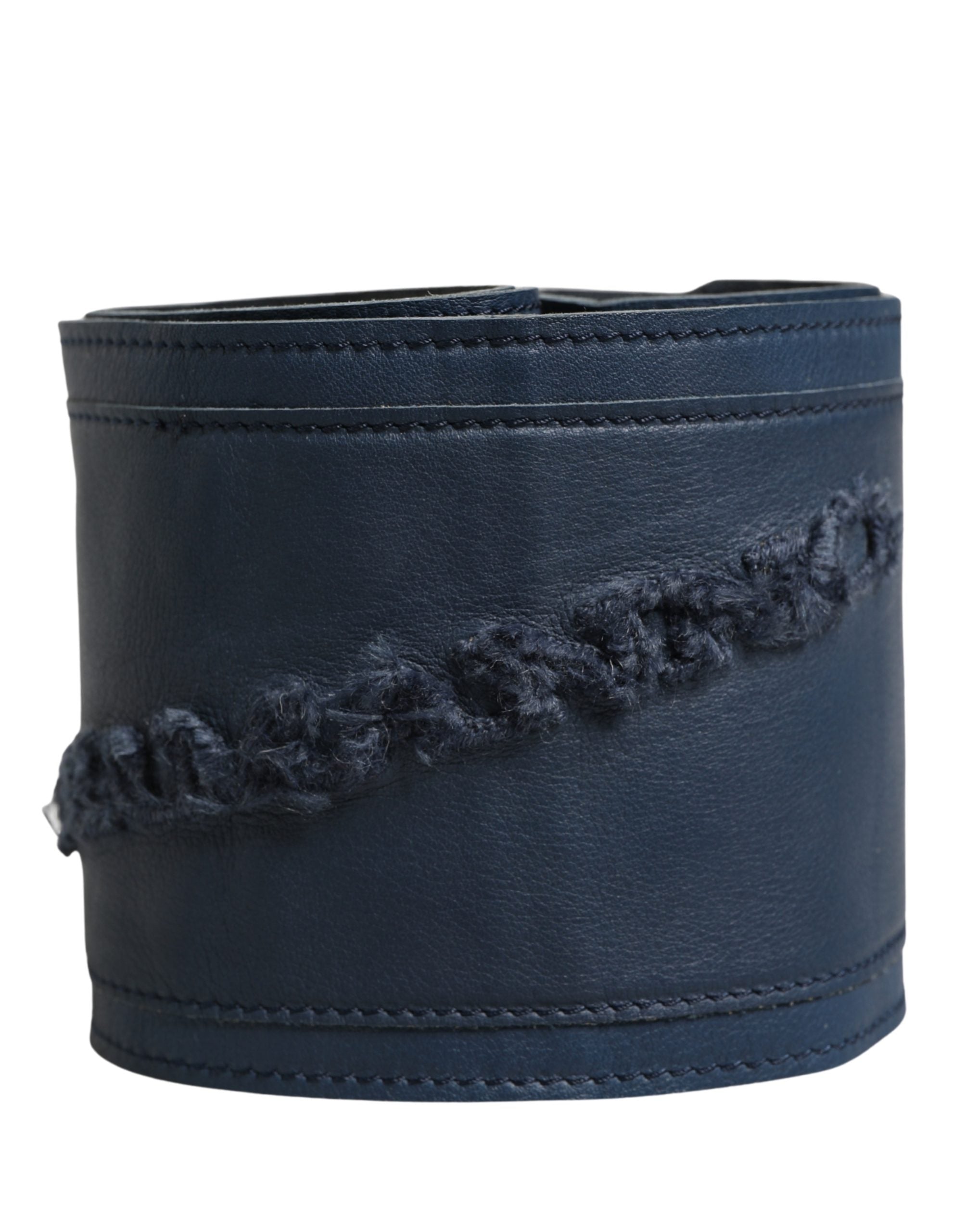 Ermanno Scervino Blue Leather Wide Waist Women Cintura Belt - YSONA