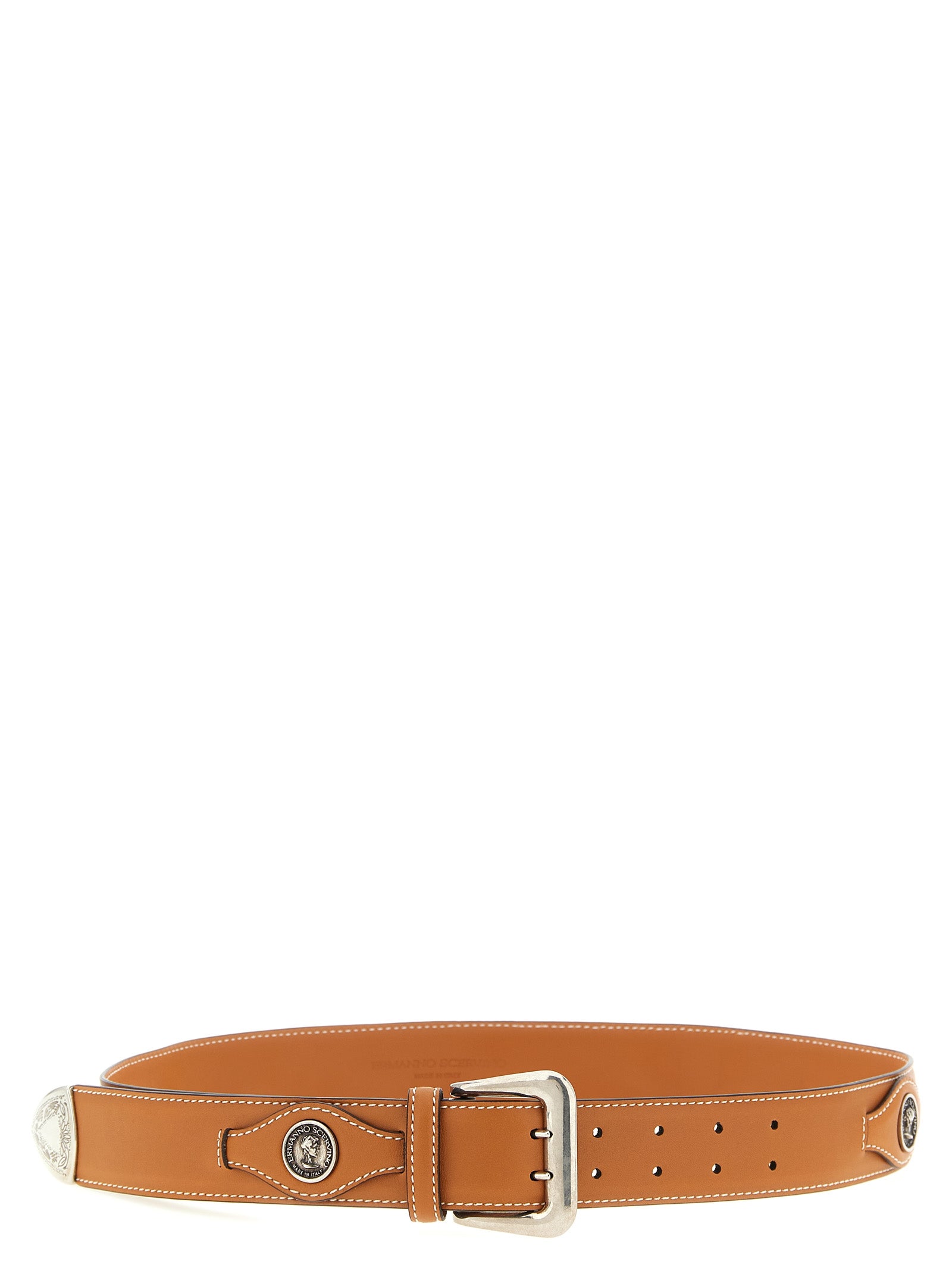 Ermanno Scervino Brown Calfskin Regular Belt - YSONA