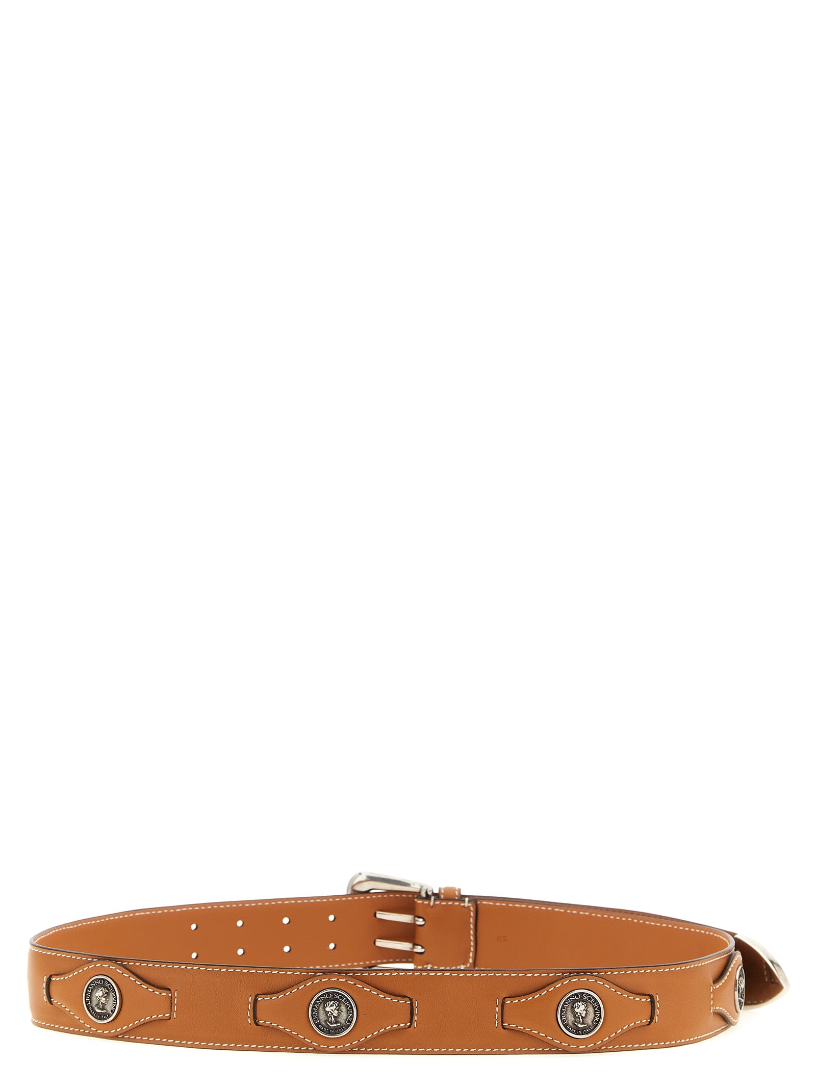 Ermanno Scervino Brown Calfskin Regular Belt - view 2