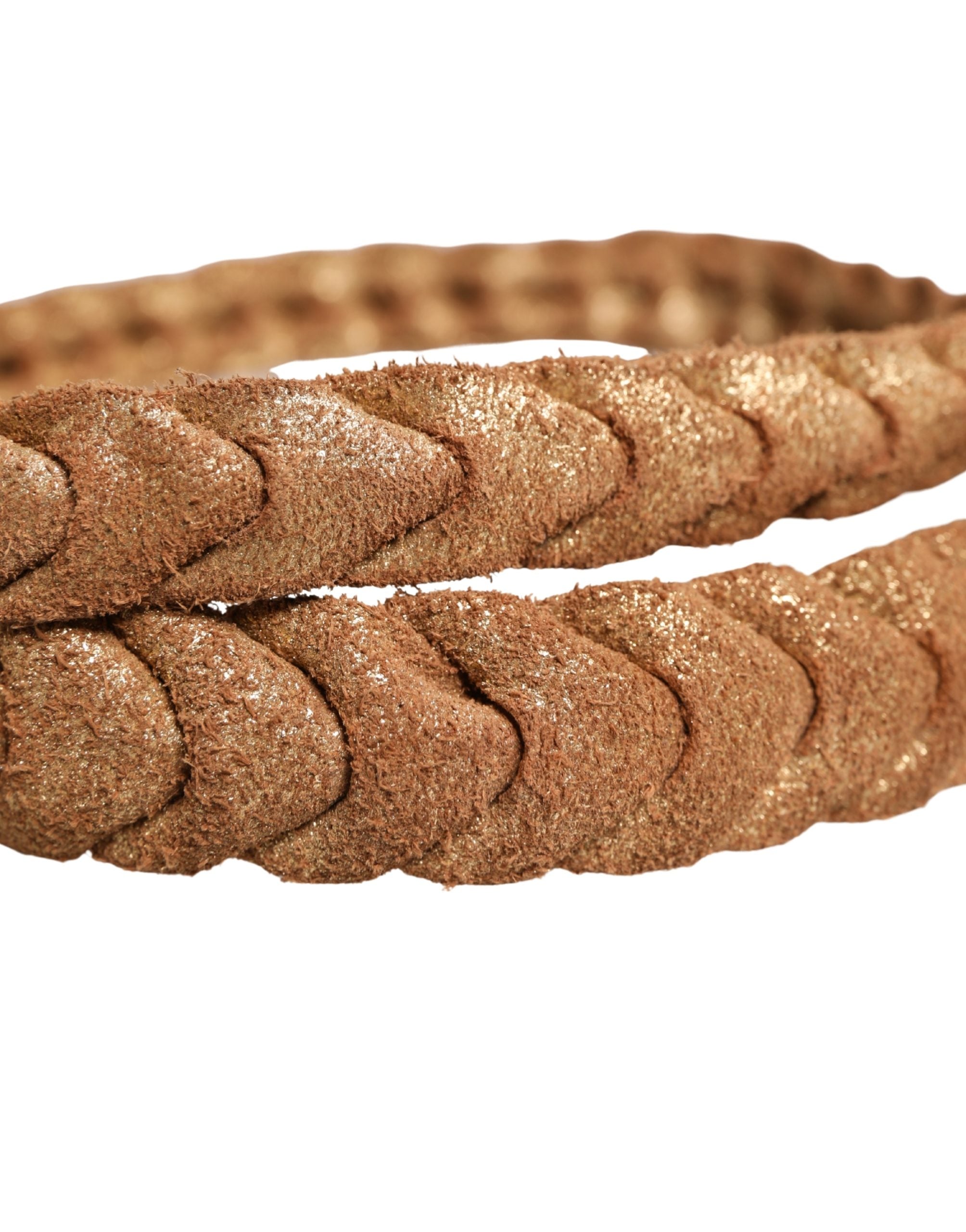 Ermanno Scervino Brown Leather Braided Metal Buckle Belt - view 5