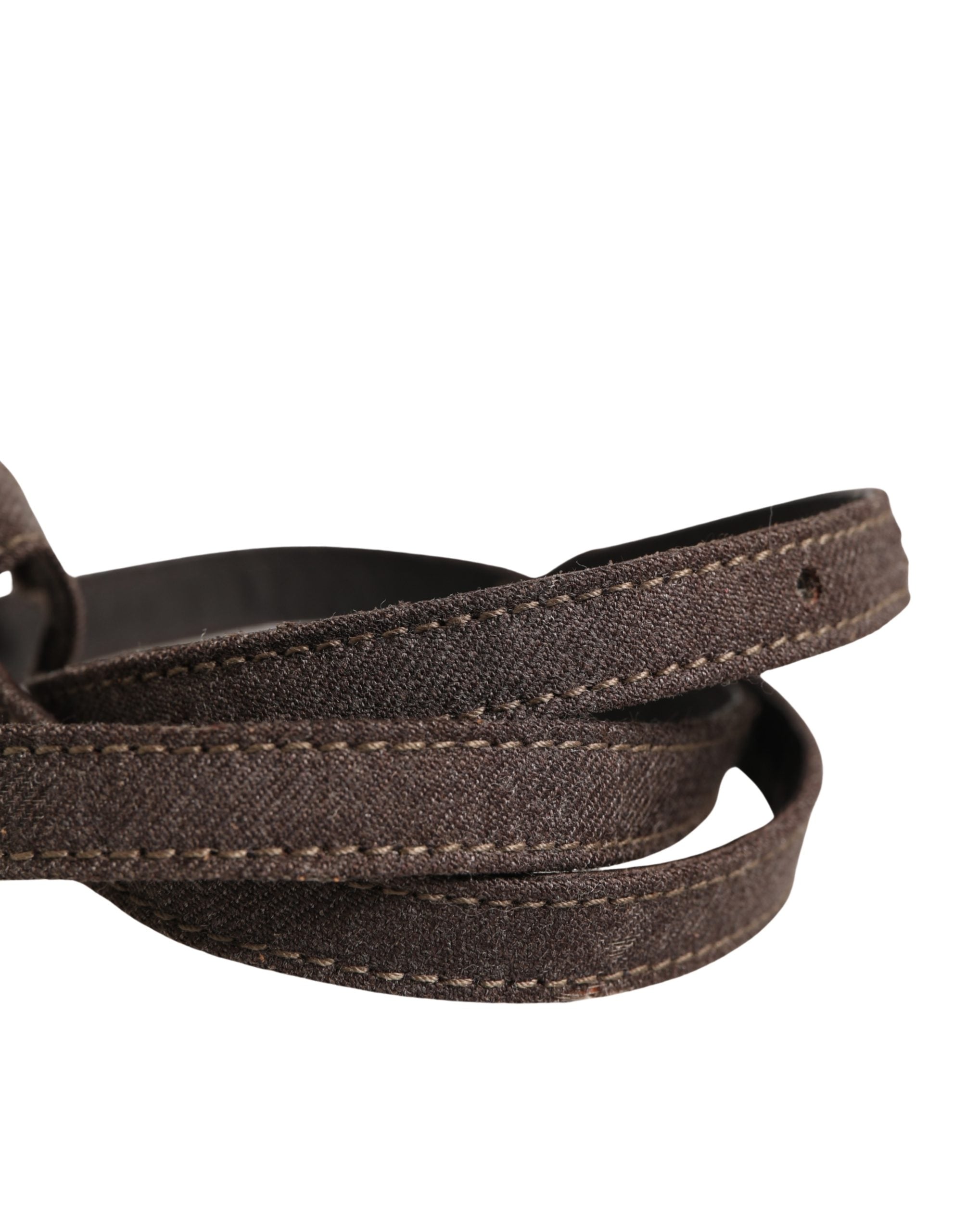 Ermanno Scervino Dark Brown Wool Bow Embellished Buckle Belt - view 5