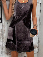 YSONA Patchwork Denim Sleeveless Dress — styling view | Women's Dress | Shop YSONA
