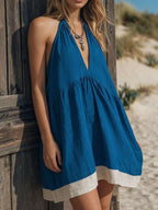 YSONA Backless Halter Neck Mini Dress — back view | Women's Dress | Shop YSONA