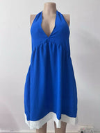 YSONA Backless Halter Neck Mini Dress — close-up view | Women's Dress | Shop YSONA
