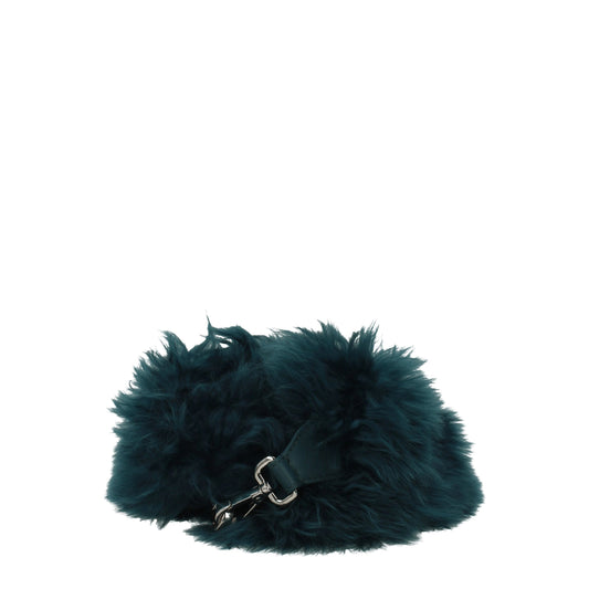 Fendi Green Leather Shoulder Bag - YSONA