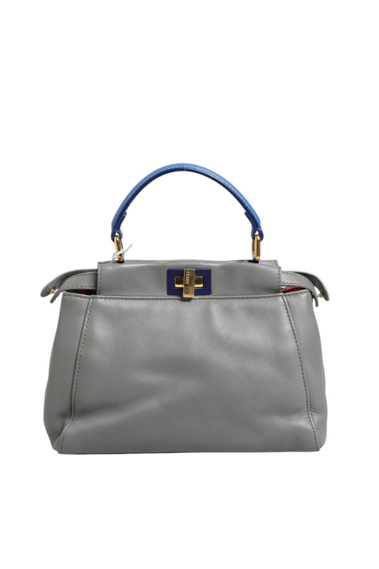 Fendi Mini Peekaboo Blue Grey