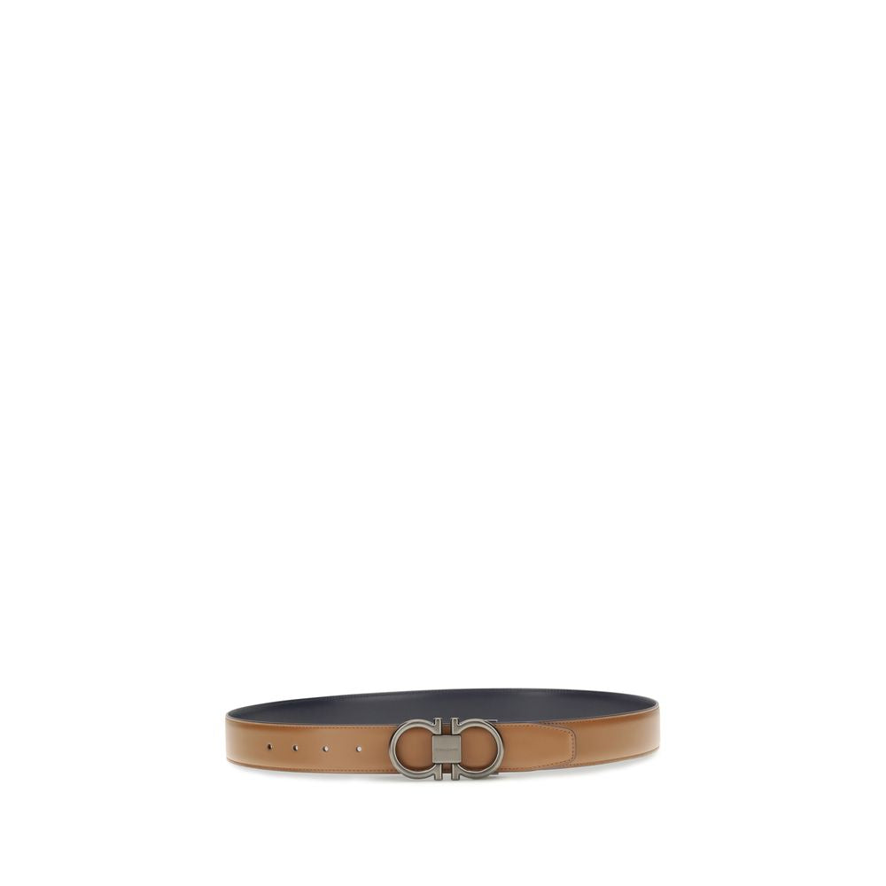 Ferragamo Beige Calf Leather Bos Taurus Regular Belt - view 2