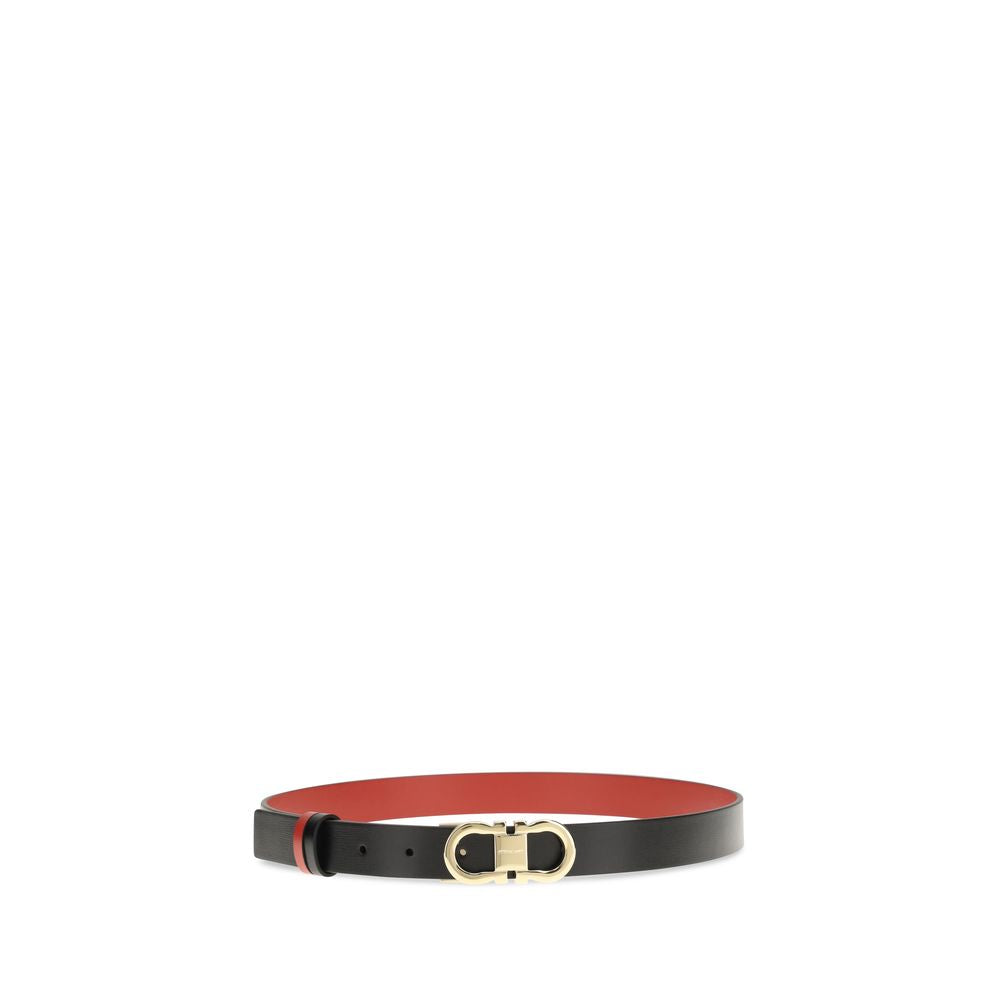 Ferragamo Black Calf Leather Bos Taurus Regular Belt - view 2